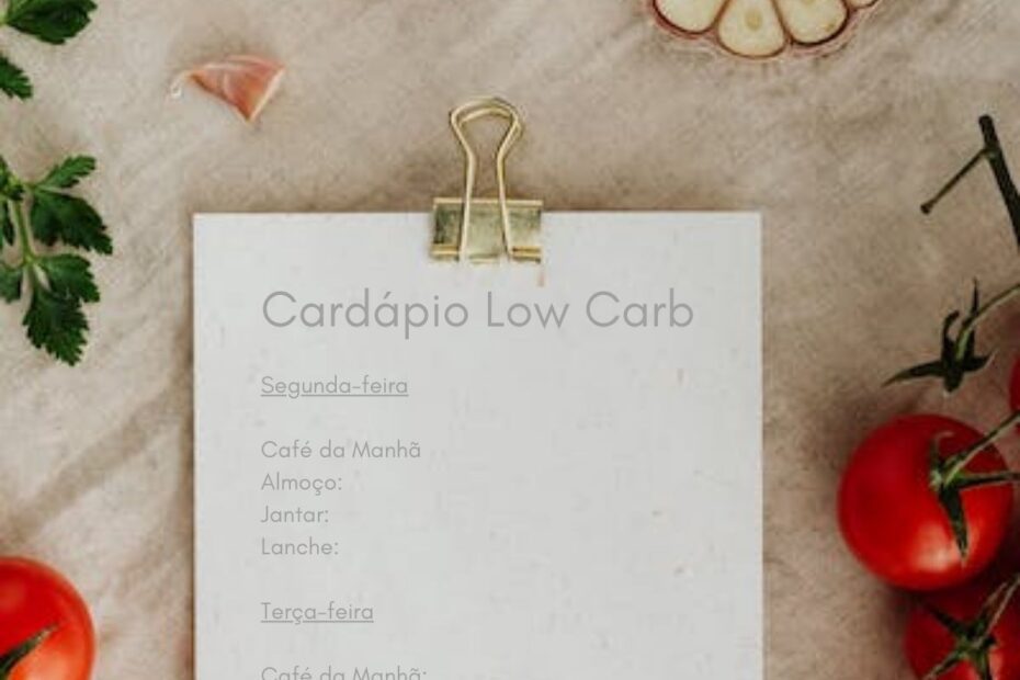 cardápio low carb
